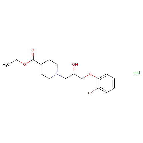 ethyl 1-[3-(2-bromophenoxy)-2-hydroxypropyl]piperidine-4-carboxylate hydrochloride