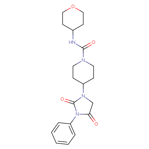 4-(2,4-dioxo-3-phenylimidazolidin-1-yl)-N-(oxan-4-yl)piperidine-1-carboxamide