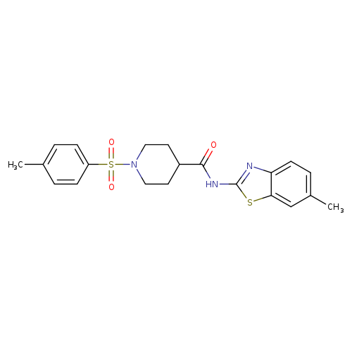 N-(6-methyl-1,3-benzothiazol-2-yl)-1-(4-methylbenzenesulfonyl)piperidine-4-carboxamide