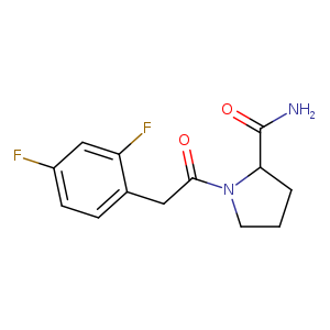 1-[2-(2,4-difluorophenyl)acetyl]pyrrolidine-2-carboxamide