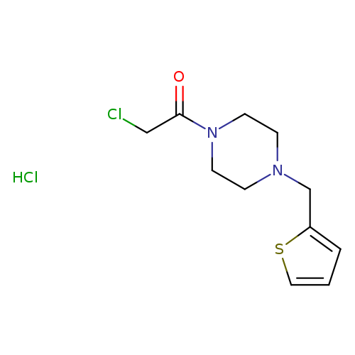 2-chloro-1-[4-(thiophen-2-ylmethyl)piperazin-1-yl]ethan-1-one hydrochloride