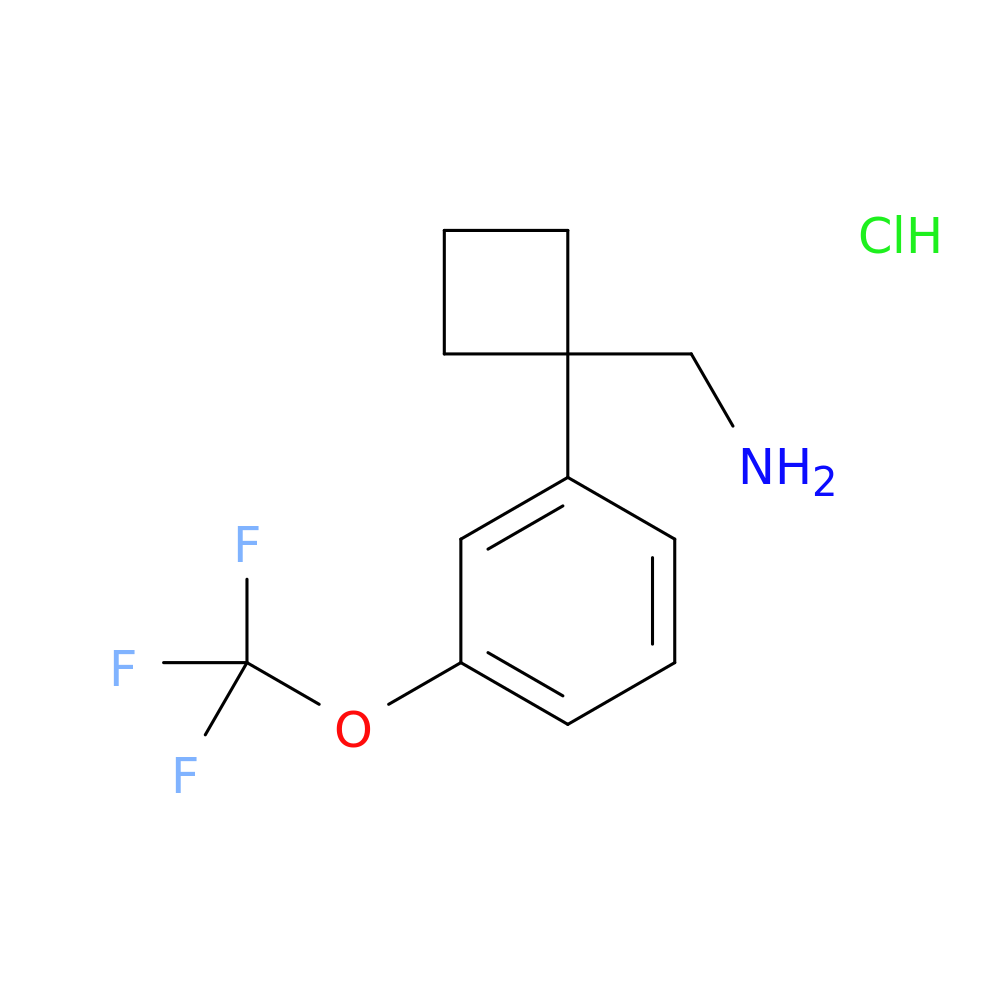 {1-[3-(trifluoromethoxy)phenyl]cyclobutyl}methanamine hydrochloride