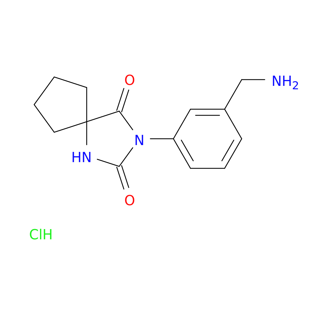 3-[3-(aminomethyl)phenyl]-1,3-diazaspiro[4.4]nonane-2,4-dione hydrochloride