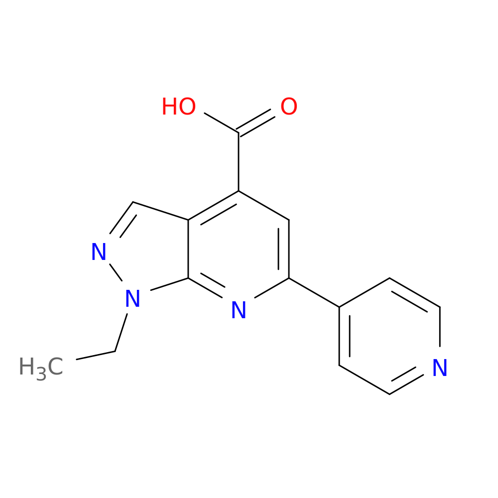 1-ethyl-6-(pyridin-4-yl)-1H-pyrazolo[3,4-b]pyridine-4-carboxylic acid
