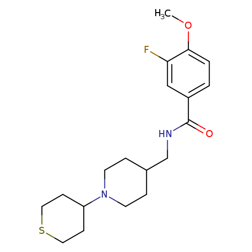 3-fluoro-4-methoxy-N-{[1-(thian-4-yl)piperidin-4-yl]methyl}benzamide