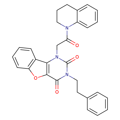 3-[2-oxo-2-(1,2,3,4-tetrahydroquinolin-1-yl)ethyl]-5-(2-phenylethyl)-8-oxa-3,5-diazatricyclo[7.4.0.0^{2,7}]trideca-1(9),2(7),10,12-tetraene-4,6-dione