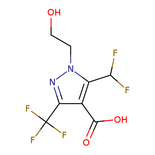 5-(difluoromethyl)-1-(2-hydroxyethyl)-3-(trifluoromethyl)-1H-pyrazole-4-carboxylic acid