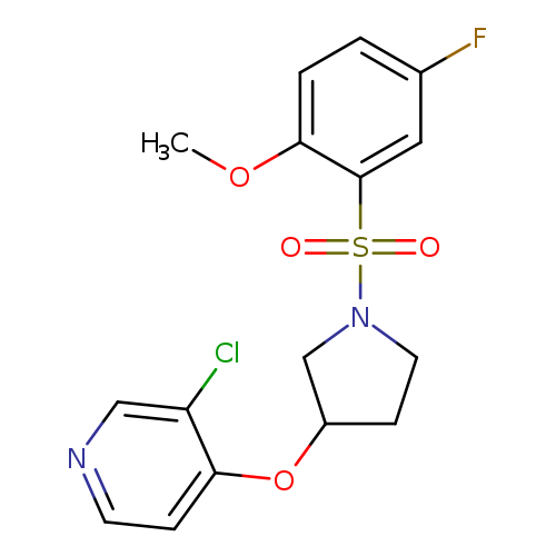 3-chloro-4-{[1-(5-fluoro-2-methoxybenzenesulfonyl)pyrrolidin-3-yl]oxy}pyridine