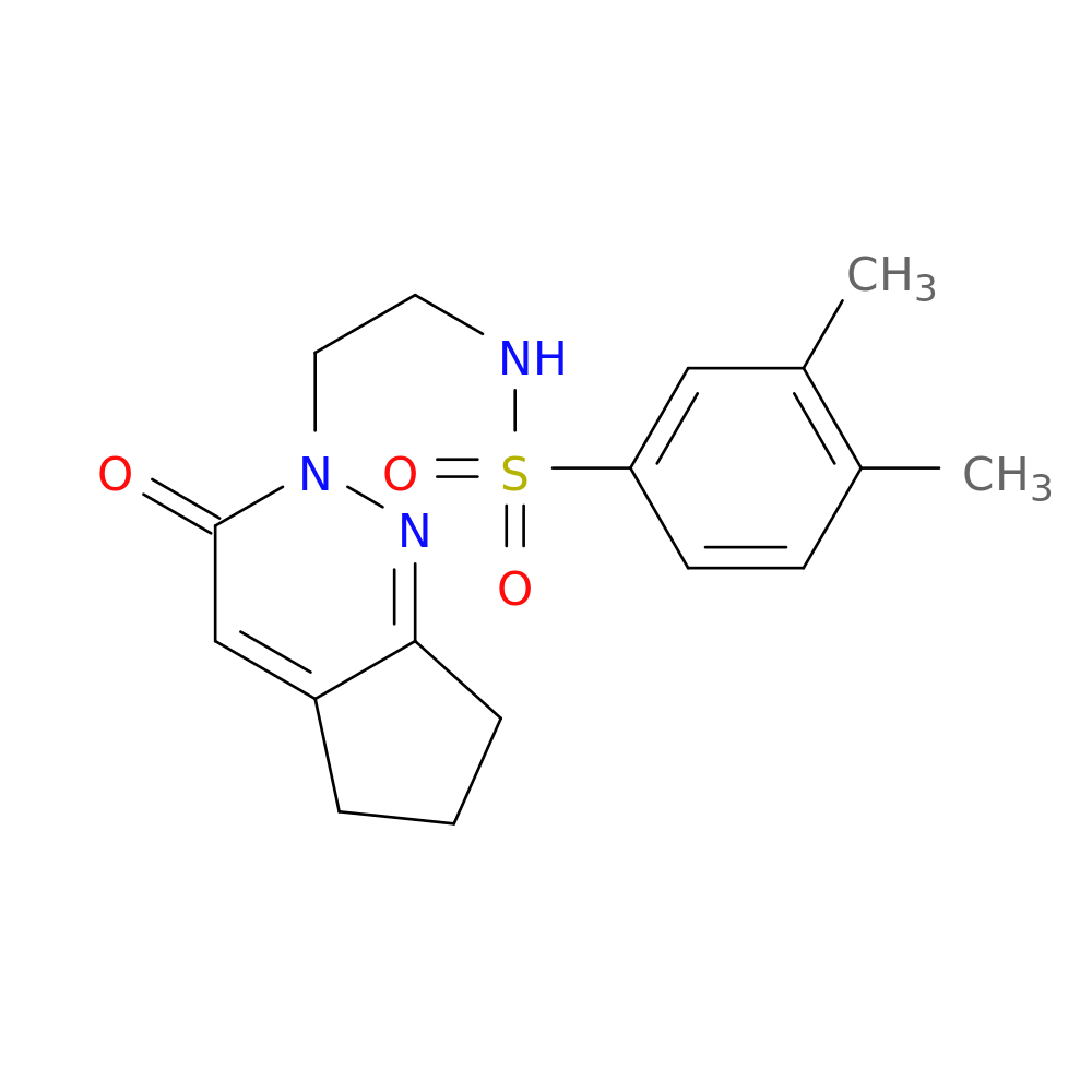 3,4-dimethyl-N-(2-{3-oxo-2H,3H,5H,6H,7H-cyclopenta[c]pyridazin-2-yl}ethyl)benzene-1-sulfonamide