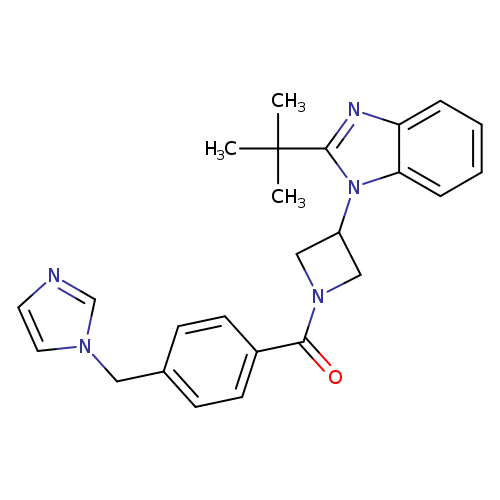 2-tert-butyl-1-(1-{4-[(1H-imidazol-1-yl)methyl]benzoyl}azetidin-3-yl)-1H-1,3-benzodiazole