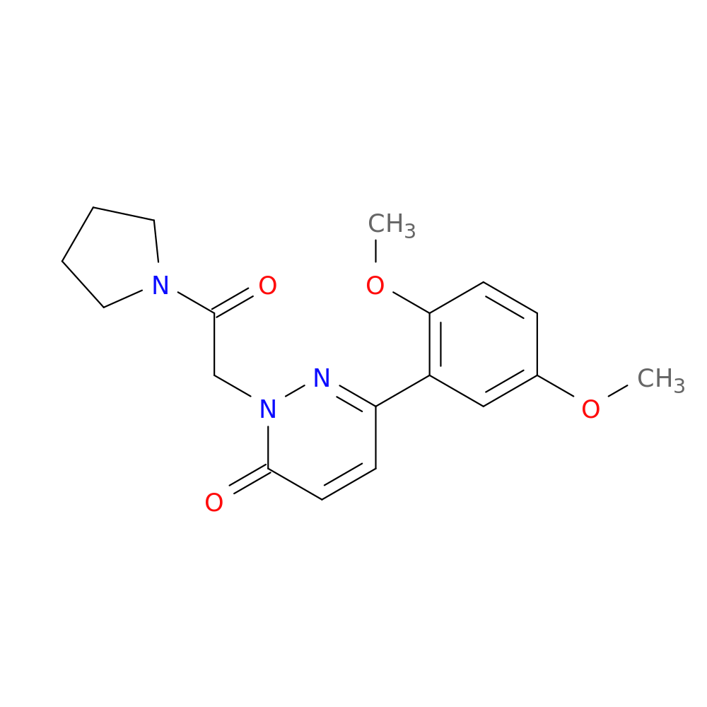 6-(2,5-dimethoxyphenyl)-2-[2-oxo-2-(pyrrolidin-1-yl)ethyl]-2,3-dihydropyridazin-3-one
