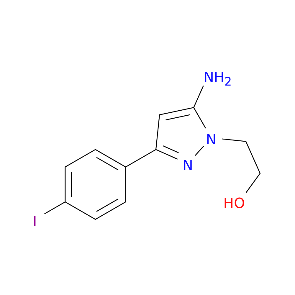 2-[5-amino-3-(4-iodophenyl)-1H-pyrazol-1-yl]ethan-1-ol