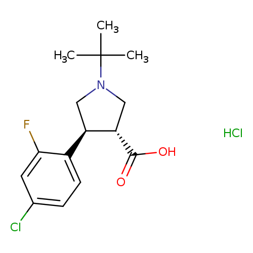 rac-(3R,4S)-1-tert-butyl-4-(4-chloro-2-fluorophenyl)pyrrolidine-3-carboxylicacidhydrochloride,trans
