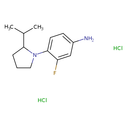 3-fluoro-4-[2-(propan-2-yl)pyrrolidin-1-yl]aniline dihydrochloride