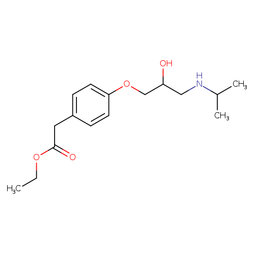 Benzeneacetic acid, 4-[2-hydroxy-3-[(1-methylethyl)amino]propoxy]-, ethyl ester