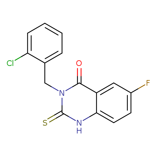 3-[(2-chlorophenyl)methyl]-6-fluoro-2-sulfanylidene-1,2,3,4-tetrahydroquinazolin-4-one