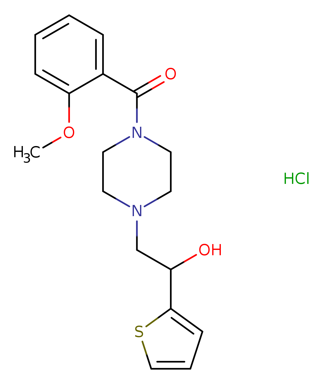 2-[4-(2-methoxybenzoyl)piperazin-1-yl]-1-(thiophen-2-yl)ethan-1-ol hydrochloride