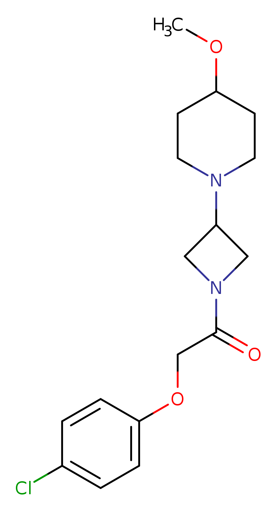 2-(4-chlorophenoxy)-1-[3-(4-methoxypiperidin-1-yl)azetidin-1-yl]ethan-1-one