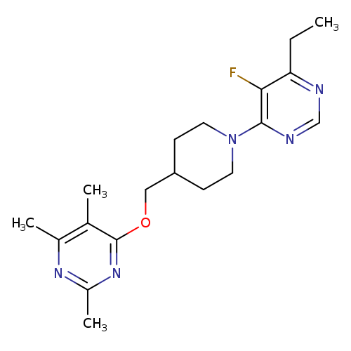 4-ethyl-5-fluoro-6-(4-{[(2,5,6-trimethylpyrimidin-4-yl)oxy]methyl}piperidin-1-yl)pyrimidine