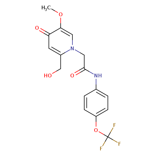 2-[2-(hydroxymethyl)-5-methoxy-4-oxo-1,4-dihydropyridin-1-yl]-N-[4-(trifluoromethoxy)phenyl]acetamide