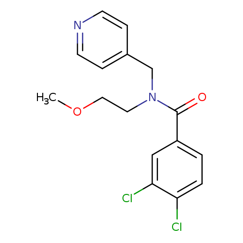 3,4-dichloro-N-(2-methoxyethyl)-N-[(pyridin-4-yl)methyl]benzamide