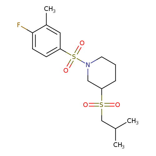 1-(4-fluoro-3-methylbenzenesulfonyl)-3-(2-methylpropanesulfonyl)piperidine