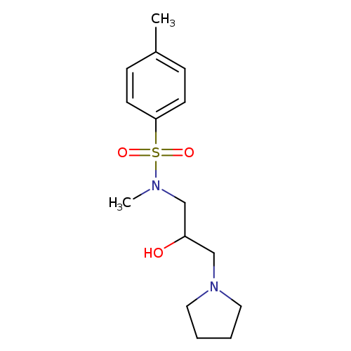 N-[2-hydroxy-3-(pyrrolidin-1-yl)propyl]-N,4-dimethylbenzene-1-sulfonamide