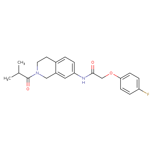 2-(4-fluorophenoxy)-N-[2-(2-methylpropanoyl)-1,2,3,4-tetrahydroisoquinolin-7-yl]acetamide