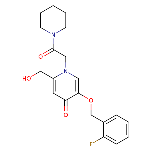 5-[(2-fluorophenyl)methoxy]-2-(hydroxymethyl)-1-[2-oxo-2-(piperidin-1-yl)ethyl]-1,4-dihydropyridin-4-one