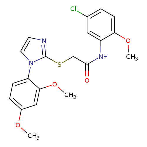 N-(5-chloro-2-methoxyphenyl)-2-{[1-(2,4-dimethoxyphenyl)-1H-imidazol-2-yl]sulfanyl}acetamide