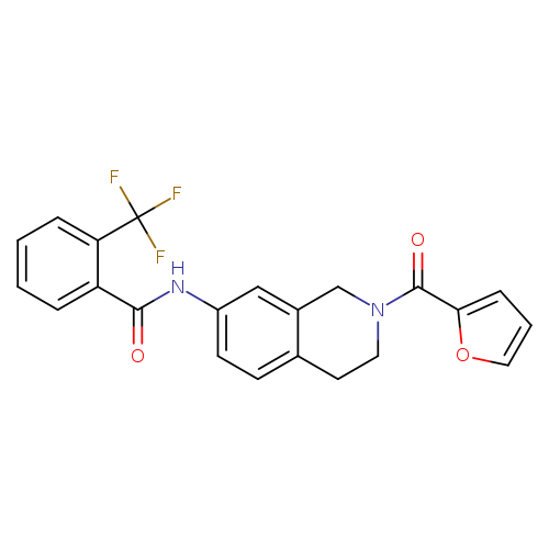 N-[2-(furan-2-carbonyl)-1,2,3,4-tetrahydroisoquinolin-7-yl]-2-(trifluoromethyl)benzamide