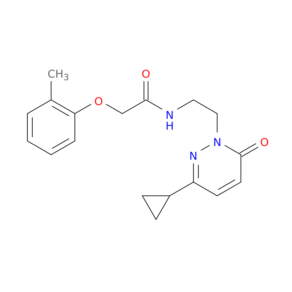 N-[2-(3-cyclopropyl-6-oxo-1,6-dihydropyridazin-1-yl)ethyl]-2-(2-methylphenoxy)acetamide