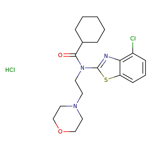 N-(4-chloro-1,3-benzothiazol-2-yl)-N-[2-(morpholin-4-yl)ethyl]cyclohexanecarboxamide hydrochloride