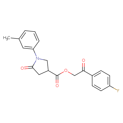 2-(4-fluorophenyl)-2-oxoethyl 1-(3-methylphenyl)-5-oxo-3-pyrrolidinecarboxylate