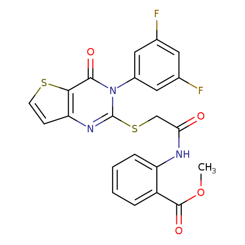 methyl 2-(2-{[3-(3,5-difluorophenyl)-4-oxo-3H,4H-thieno[3,2-d]pyrimidin-2-yl]sulfanyl}acetamido)benzoate