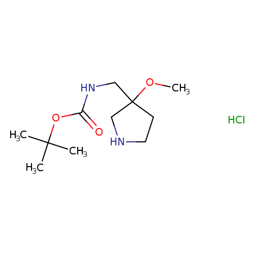 tert-butyl N-[(3-methoxypyrrolidin-3-yl)methyl]carbamate hydrochloride