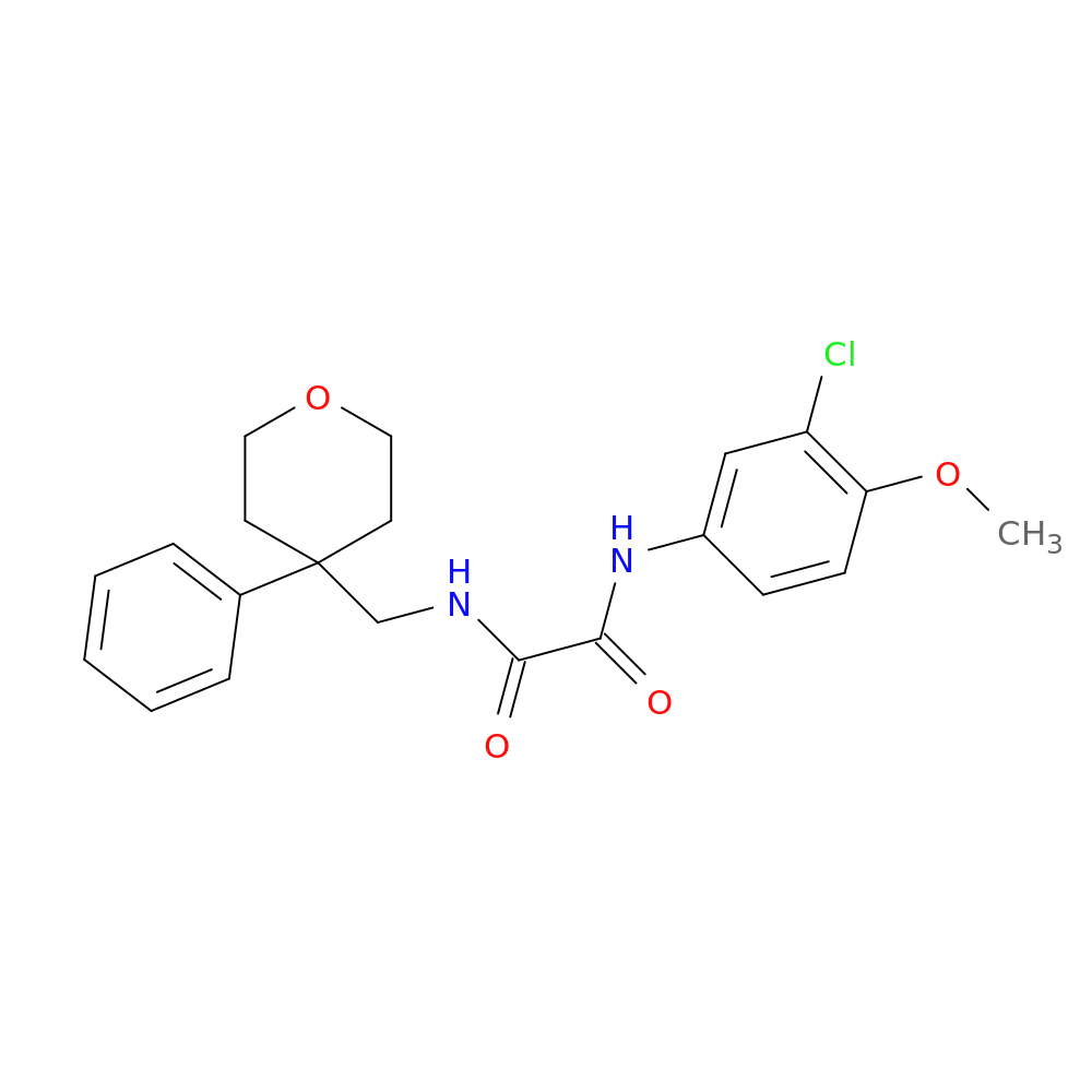 N-(3-chloro-4-methoxyphenyl)-N'-[(4-phenyloxan-4-yl)methyl]ethanediamide