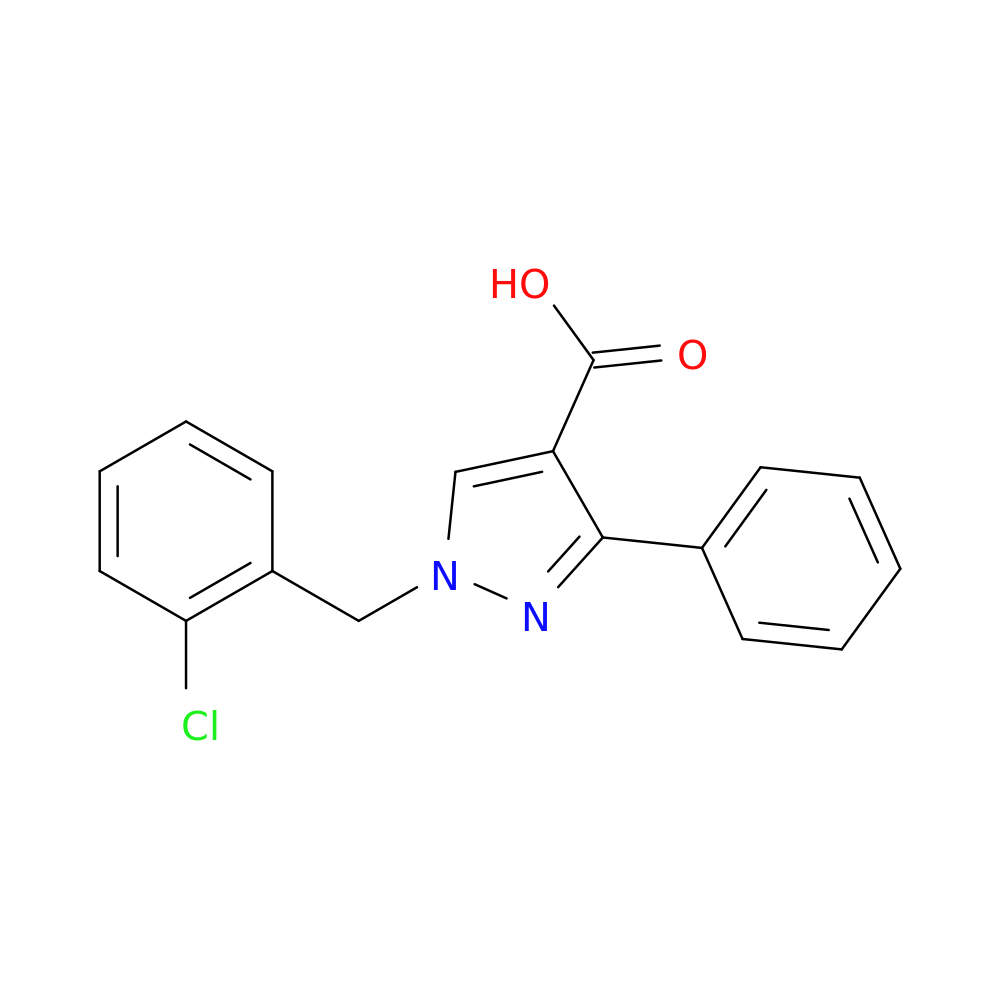1-[(2-chlorophenyl)methyl]-3-phenyl-1H-pyrazole-4-carboxylic acid
