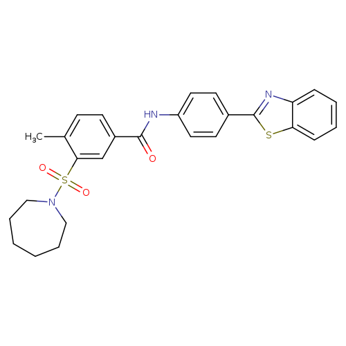 3-(azepane-1-sulfonyl)-N-[4-(1,3-benzothiazol-2-yl)phenyl]-4-methylbenzamide