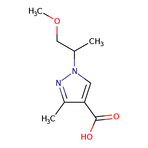1-(1-Methoxypropan-2-yl)-3-methyl-1h-pyrazole-4-carboxylic acid