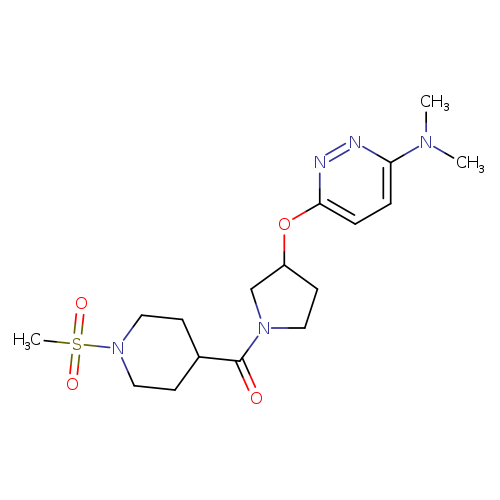 6-{[1-(1-methanesulfonylpiperidine-4-carbonyl)pyrrolidin-3-yl]oxy}-N,N-dimethylpyridazin-3-amine