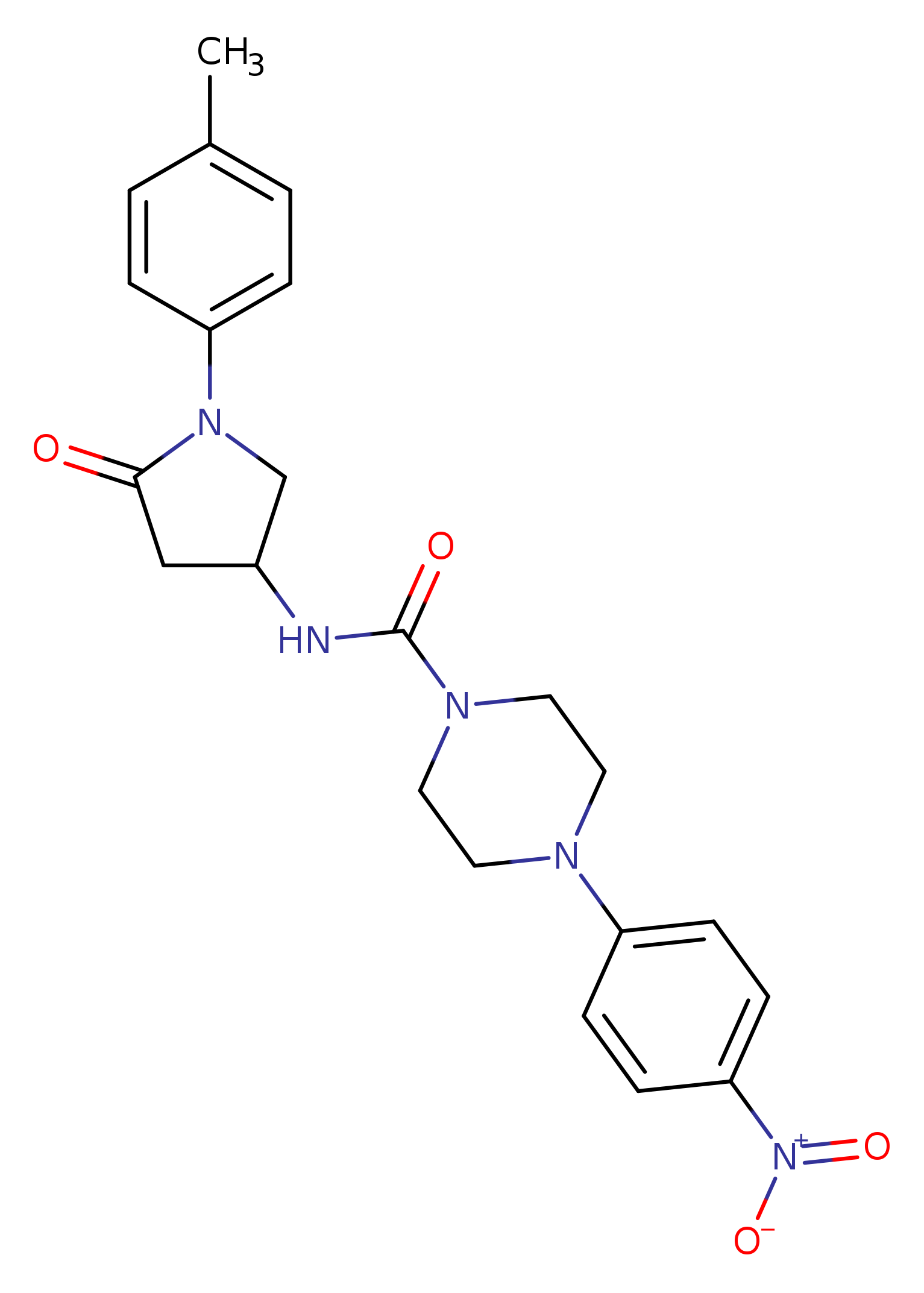 N-[1-(4-methylphenyl)-5-oxopyrrolidin-3-yl]-4-(4-nitrophenyl)piperazine-1-carboxamide