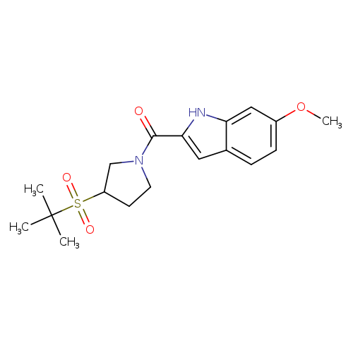 6-methoxy-2-[3-(2-methylpropane-2-sulfonyl)pyrrolidine-1-carbonyl]-1H-indole