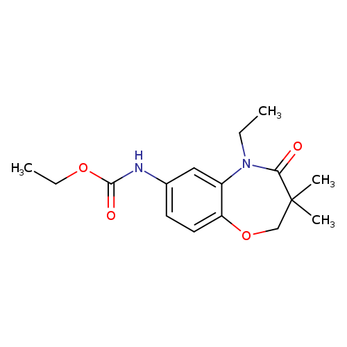 ethyl N-(5-ethyl-3,3-dimethyl-4-oxo-2,3,4,5-tetrahydro-1,5-benzoxazepin-7-yl)carbamate