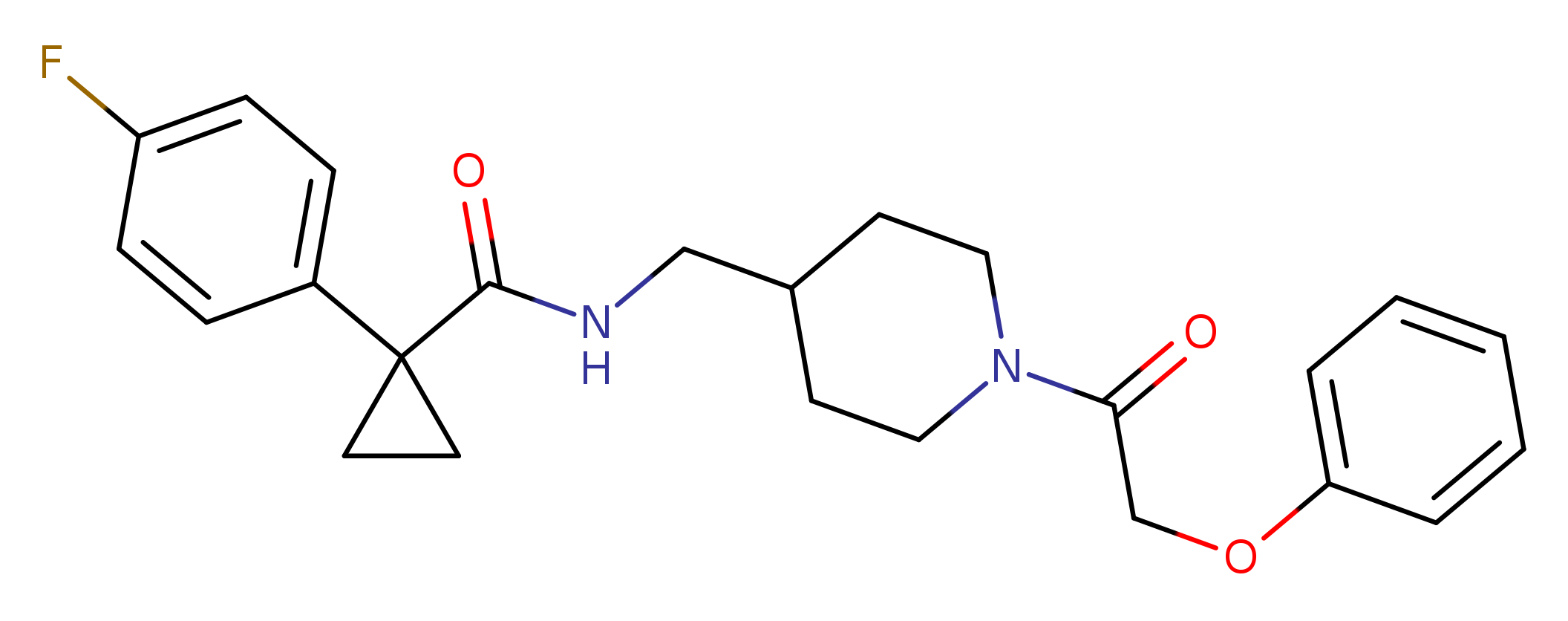 1-(4-fluorophenyl)-N-{[1-(2-phenoxyacetyl)piperidin-4-yl]methyl}cyclopropane-1-carboxamide