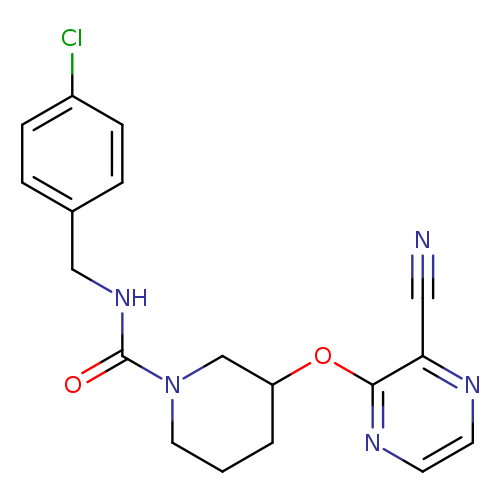 N-[(4-chlorophenyl)methyl]-3-[(3-cyanopyrazin-2-yl)oxy]piperidine-1-carboxamide