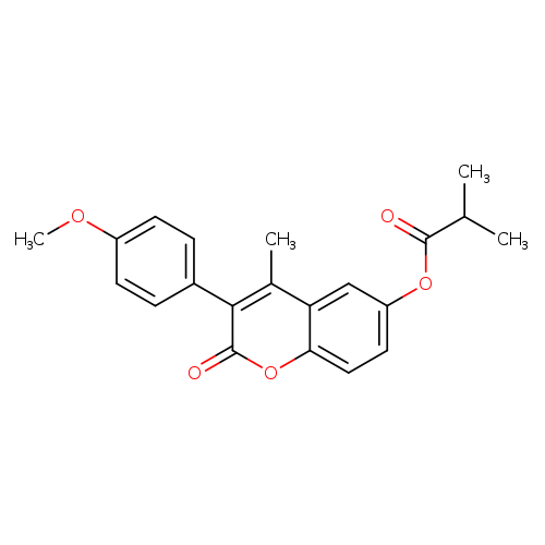 3-(4-methoxyphenyl)-4-methyl-2-oxo-2H-chromen-6-yl 2-methylpropanoate