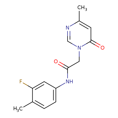 N-(3-fluoro-4-methylphenyl)-2-(4-methyl-6-oxo-1,6-dihydropyrimidin-1-yl)acetamide