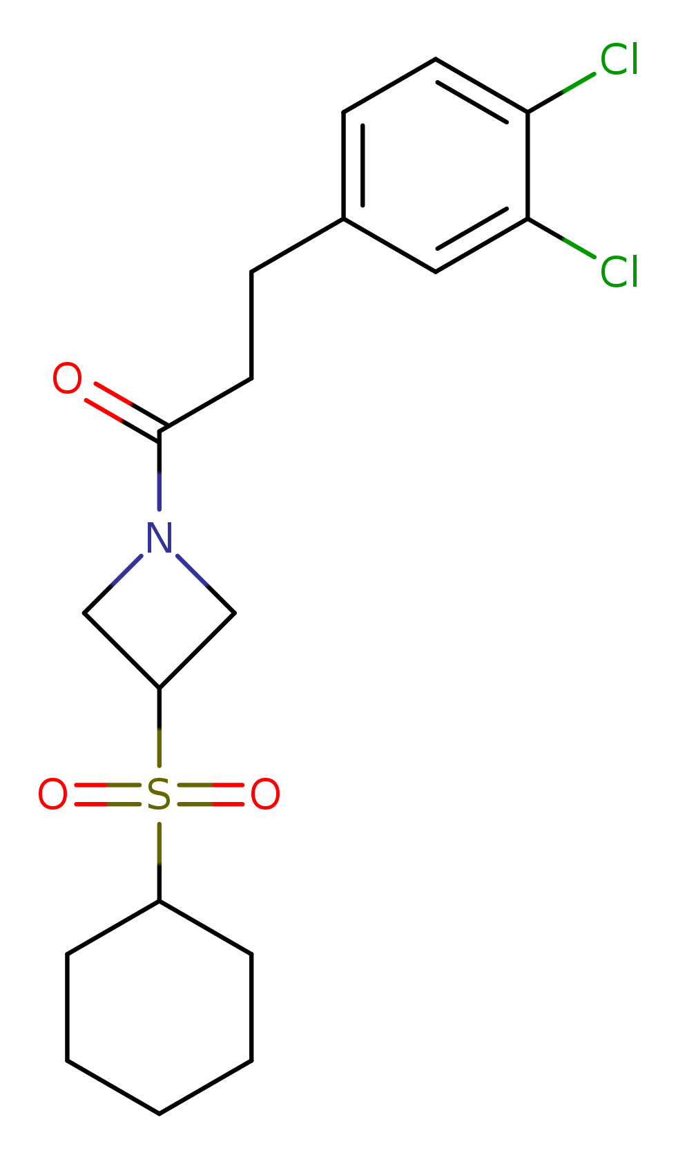1-[3-(cyclohexanesulfonyl)azetidin-1-yl]-3-(3,4-dichlorophenyl)propan-1-one