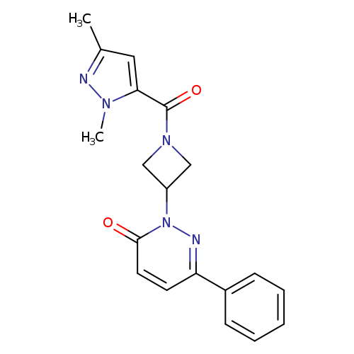 2-[1-(1,3-dimethyl-1H-pyrazole-5-carbonyl)azetidin-3-yl]-6-phenyl-2,3-dihydropyridazin-3-one